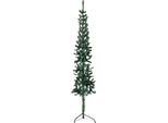The Living Store Mezzo Albero Di Natale Artificiale Con Supporto Slim Green 210 Cm