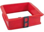 Ibili-Strawberry Tortiera Removibile, Silicone/Vetro Resistente Al Calore, 25X25X7,5 Cm, Rosso