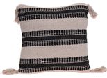 Cuscino Rebecca Mobili Con Imbottitura Con Nappe 45X45 Cm, Beige E Nero