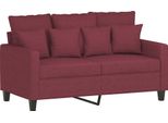 Vidaxl Divano A 2 Posti Rosso Vino 120 Cm In Tessuto