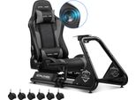 Gtplayer Cockpit Simulatore, Cockpit Da Corsa Sim, Supporto Volante Simulatore Di Corse Sedia Da Gioco Supporto Volante Da Corsa Con Altoparlante Bluetooth E Vassoio Pedaliera
