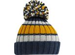 Beechfield - Cappello A Righe "Hygge"" Per Uomo/Donna Unisex RW8272 (Taglia Unica) (Senape/Blu/Grigio)"