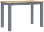Tavolo Da Pranzo Panama Grigio 117X60X75 Cm In Legno Di Pino Massiccio