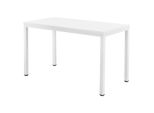 In And Outdoormatch Shyann - Tavolo Per Computer Portatili - 120X60X75 Cm - Bianco - Acciaio E Truciolato - Design Moderno