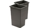 Cestino Interno Hailo 1220359 Grigio Scuro 2X 13 Litri 242 X 192 X 380 Mm