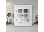 Specchio Da Parete Con Vetri Cornice Bianca Finestra Persiana Cornice Foto Legno Decorazione Corridoio