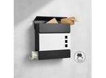 Cassetta Postale Da Parete Nero/Bianco Rotolo Per Giornali Casella Postale Mailbox Designer Resistente Alle Intemperie