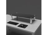 Rialzo Per Monitor Supporto Per Monitor Da Scrivania Schermo Nero 80X17X35 Cm