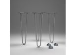 Gambe Per Tavolo 4X Hairpin 41 Cm Gambe A Forcella Nero Struttura Piedini Per Mobili Slitte Per Tavolo