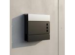 Cassetta Postale Da Parete Nera/Argento Rotolo Portagiornali Cassetta Postale Mailbox Design Resistente Alle Intemperie