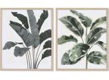 Picture Home Esprit Foglia Di Pianta Scandinavo 52,8 X 2,5 X 62,8 Cm (2 Pezzi)