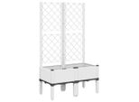 Vidaxl Fioriera Con Traliccio Bianco 80X40X142 Cm Pp