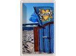 Vianmo Insegna Di Latta 30X20 Cm Ostsee Strandkorb Blau Meer Strand