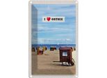 Vianmo Insegna Di Latta 30X20 Cm Ostsee Strand Meer Strandkorb Sand