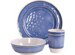 Set Di Stoviglie In Melamina Redcliffs, 12 Pezzi, Blu