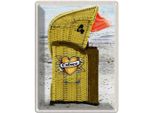 Vianmo Insegna Di Latta 40X30 Cm Ostsee Strandkorb Gelb Meer Strand