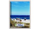 Vianmo Insegna Di Latta 40X30 Cm Ostsee Strand Ebbe Und Flut Strandkorb