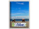 Vianmo Insegna Di Latta 40X30 Cm Ostsee Strandkorb Meer Strand