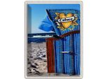 Vianmo Insegna Di Latta 40X30 Cm Ostsee Strandkorb Blau Meer Strand