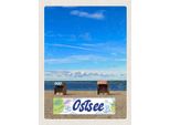 Vianmo Insegna In Legno 40X30 Cm Ostsee Strandkorb Meer Strand