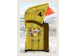 Vianmo Insegna In Legno 40X30 Cm Ostsee Strandkorb Gelb Meer Strand