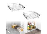 Sessamen-Lp 2X Armadio Da Cucina Cassetto Telescopico 40Cm Armadio Estraibile Scaffale Estraibile Cassetto Da Cucina Organizzatore Scaffale Da Cucina Cesto Estraibile Cassetto Da Camera Da Letto Estrazione Completa 20Kg Capacità Di Carico