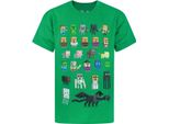 Minecraft - Maglietta "Sprites"" Per Ragazzi NS5410 (158-164) (Verde)"
