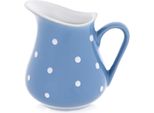 Orion | Lattiera - Lattiera In Vetroceramica - 480 Ml - Blu- Lattiera - Caraffa Per L'acqua - Lavabile In Lavastoviglie - Motivo A Pois