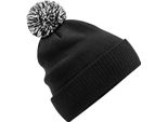Beechfield - Berretto "Snowstar"" In Materiale Riciclato BC4951 (Taglia Unica) (Nero/Bianco)"