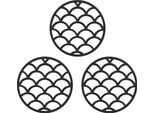 Presine Krumble - Set Di 3 - Presine Resistenti Al Calore - Presine In Silicone - Presine - Bilancia - Diametro 14 - Nero