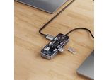 Deltaco USB-C Dockingstation 3Xusb/Sd/Microsd/2Xhdmi/Rj45
