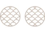Presine Krumble - Set Di 2 - Presine Resistenti Al Calore - Presine In Silicone - Presine - Bilance - Diametro 14 - Beige