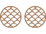 Presina Krumble - Set Di 2 - Presina Resistente Al Calore - Presina In Silicone - Presina - Scala - Diametro 14 - Marrone