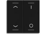 Bilanciere Mdt Per Pulsante Knx Light 55 2-Gang, Nero Opaco, Interruttore Per Veneziane