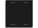 Pulsante A Bilanciere Mdt Knx Light 55 4-Gang Nero Opaco, Interfaccia Utente Moderna