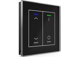 Mdt Knx Glastaster Ii Light 2-Fach Rgbw,Temperaturs.,Schwarz,Jalousie_Sch.