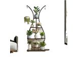 Supporto Per Piante, Design Vintage, Espositore A Cinque Livelli , Marrone