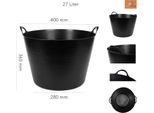 Secchio Da Costruzione In Pvc, Secchio Per Pulizia, Secchio Per Vernice, Secchio Per Pittura, Secchio Per Malta, 20 L Con Bilancia Da Litri 27