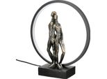 Gilde Tischleuchte (Led), Rund, "Herzleuchten"", Paarmotiv, Kunstharz, Bronzefarben, Ve 1, L. 9 Cm, B. 30 Cm, H. 33 Cm 37846"