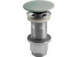 Set Di Scarico Per Lavabo 5/4", Click-Clack, Tappo In Cemento, 10-80Mm, Verde Opaco"