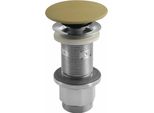 Set Di Scarico Per Lavabo 5/4", Click-Clack, Tappo In Calcestruzzo, 10-80 Mm, Giallo Opaco"