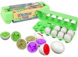 Set Di Selezione Uova Educativo Puzzle Di Dinosauri 12 Pezzi