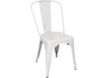 Sedia Bolero Bistro In Acciaio, Bianco (4 Pezzi)