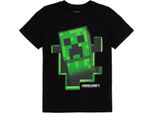 Minecraft - Maglietta "Creeper Inside"" Per Bambini NS6915 (158-164) (Nero)"