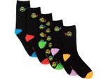 Teenage Mutant Ninja Turtles - Calzini Per Uomo/Donna Unisex (Confezione Da 5) NS6956 (40,5 Eu - 45,5 Eu) (Colorati)