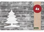 Set Di 4 Tovagliette Natalizie Lavabili Albero Di Natale