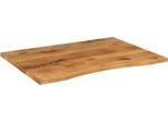 Vidaxl Piano Scrivania Con Nicchia 100X80X2,5 Cm In Legno Massiccio Di Mango