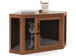 Gabbia Per Cani Ad Angolo Costway, Cuccia Per Cani Con Porta E Cuscino, Stile Di Arredamento Della Cassa Per Cani Di Piccola Taglia, Gabbia Per Animali Domestici Per Piccoli Spazi, Casa Per Cani, Casa Per Animali Domestici, Marrone