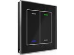 Mdt Knx Glastaster Ii Light 2-Fach Rgbw,Temperaturs.,Schwarz,Neutral