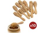 Set Di Cucchiai Da Miele In Legno Di Faggio Da 9,5 Cm 10 Pezzi